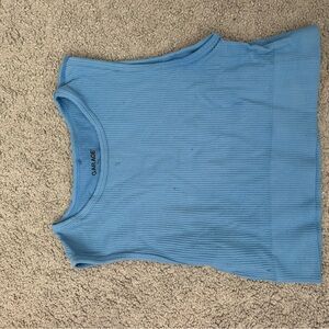 Garage Women's Sky Blue Ribbed Tank Top